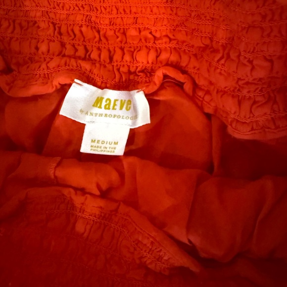 Maeve by  Anthropology Vibrant Orange Wide-Leg Pants size: Medium - Picture 4 of 5